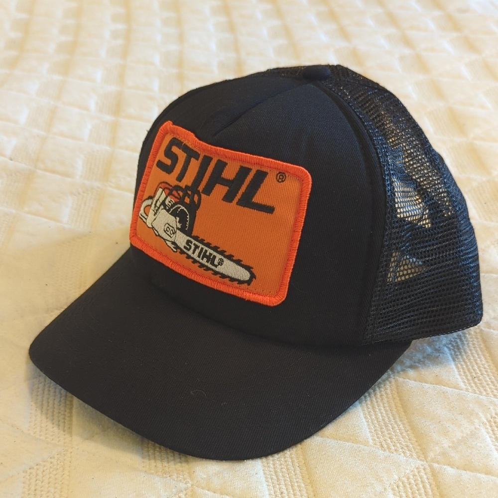 STIHL Black and Orange Trucker Hat